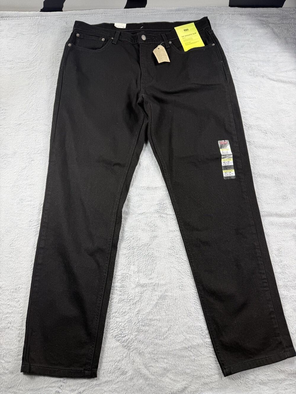 Levi's 531 Athletic Slim Fit Jeans Men's 38x32 Black Stretch Denim Casual